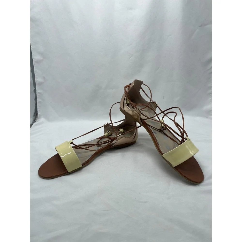 Boden Sandals Sienna Women's Shoes Leather Lace Up Ankle Tie - EUR 40 US 9